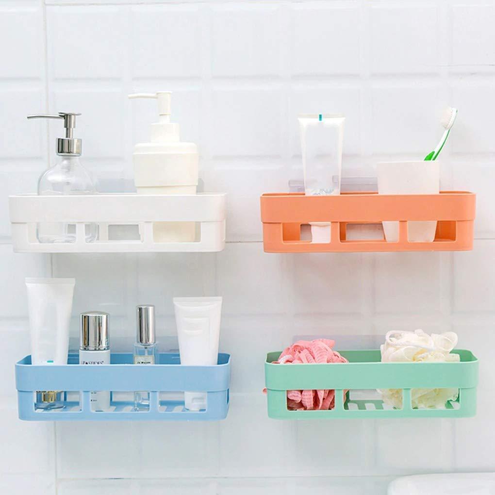 1094 Plastic Inter Design Bathroom Kitchen Organize Shelf Rack Shower Corner - DeoDap