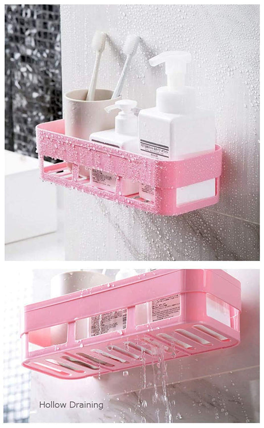 1094 Plastic Inter Design Bathroom Kitchen Organize Shelf Rack Shower Corner - DeoDap