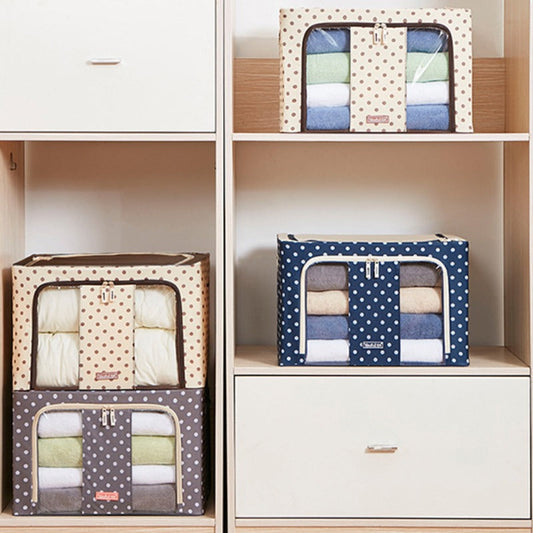 Clothes Organizer for Wardrobe, for Clothes with Zip - 66 Litre