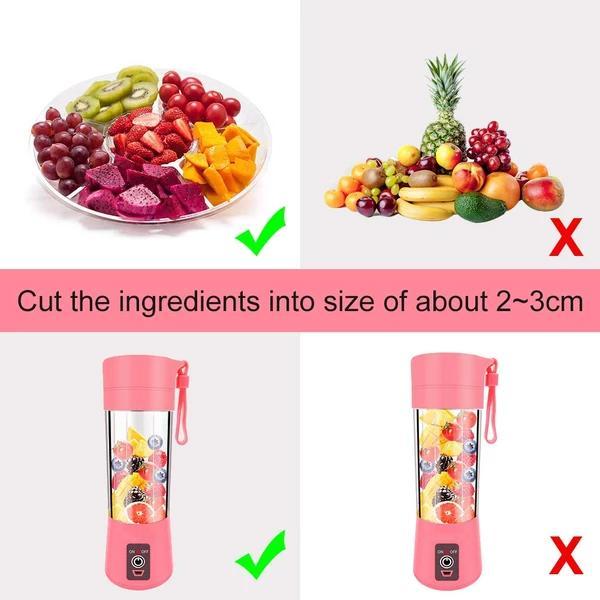0131 Portable USB Electric Juicer - 4 Blades (Protein Shaker) - DeoDap