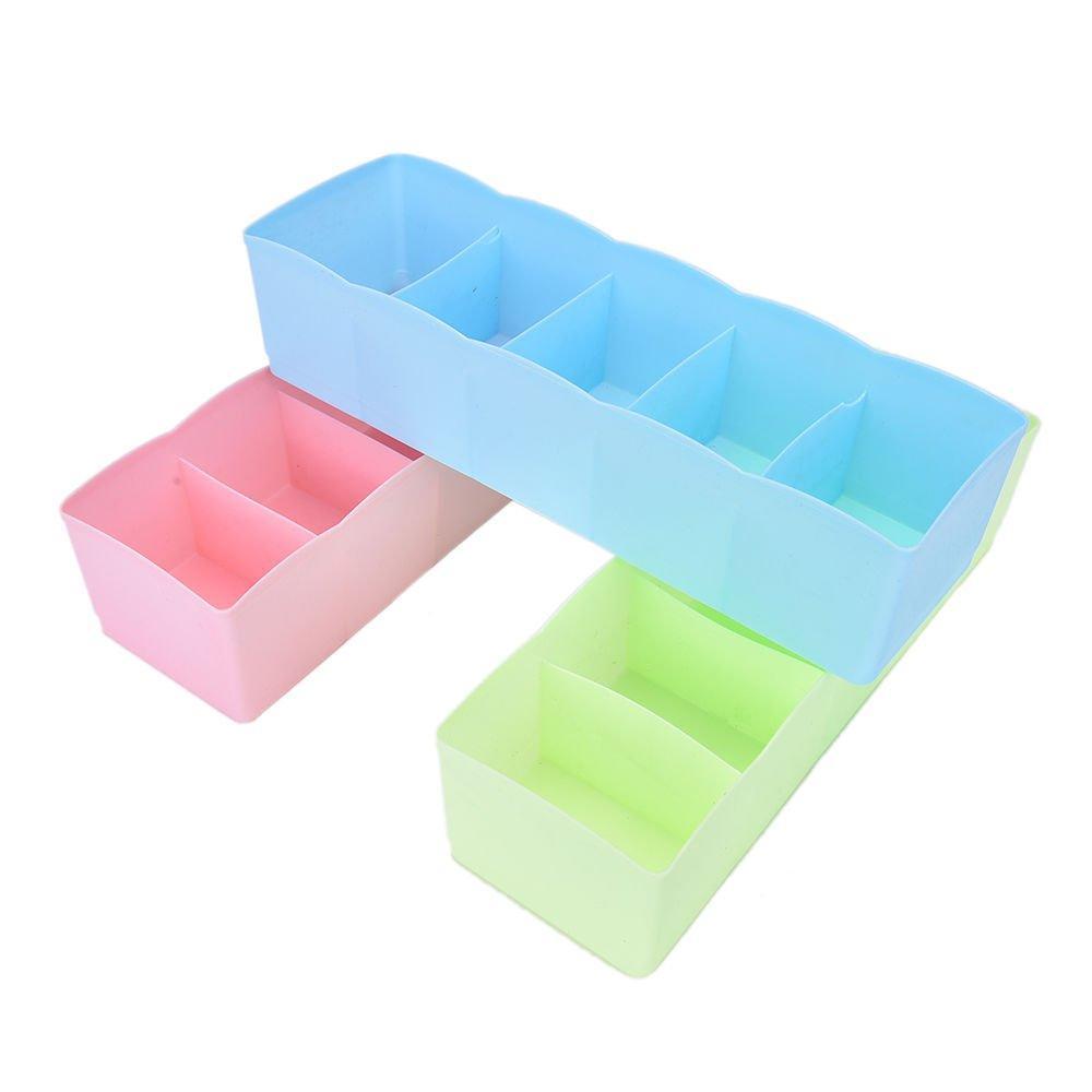 0236 5-Compartments Socks/Handkerchief/Underwear Storage Box Socks Drawer Closet Organizer Storage Boxes (pack of 4) - DeoDap