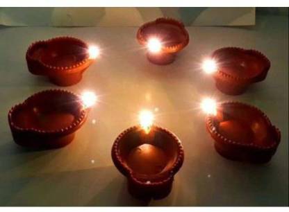“LED Water Sensor Diya  | Flameless Decorative Lights for Pooja & Festivals”
