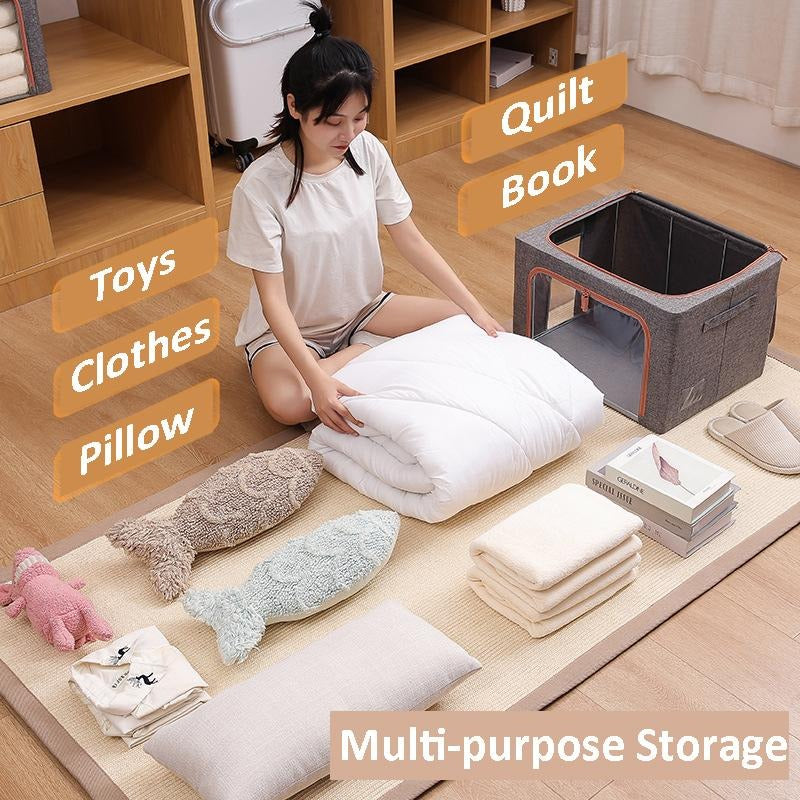 Clothes Organizer for Wardrobe, for Clothes with Zip - 66 Litre